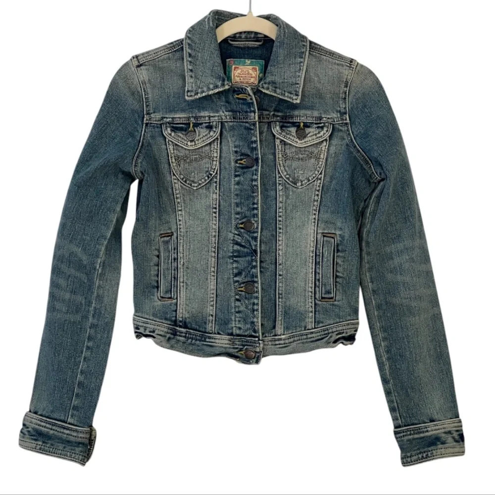 Abercrombie & Fitch Vintage 92 Distressed Jean Jacket Size S - Picture 1 of 8